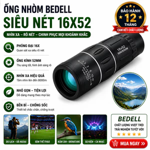Ống Nhòm 1 Mắt Nhìn Xa Siêu Rõ Nét 16x52 Tiện Lợi Đi Du Lịch, Dã Ngoại