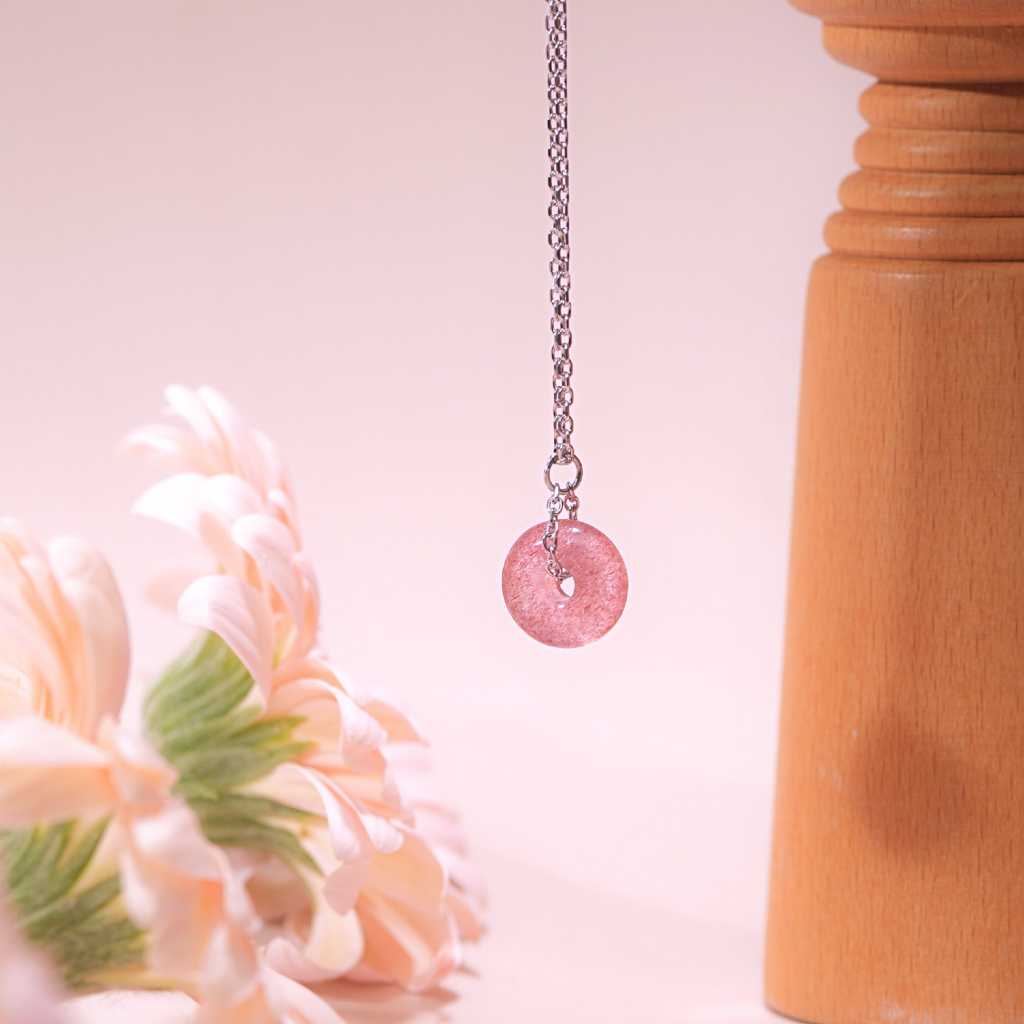 Dây Chuyền Thép Mặt Đá Đồng Điếu Peace Buckle Liugems - Vòng Cổ Nữ Bản Mảnh Thời Trang, Quà Tặng Ý Nghĩa DCT09