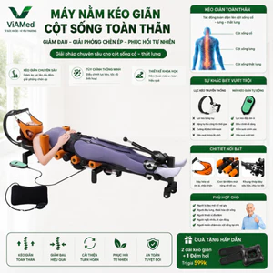 Máy kéo giãn Cột Sống Toàn Thân Điện tự động - Hỗ trợ Giảm Đau Lưng, Thoát vị đĩa đệm, Đau cổ vai gáy (BẢO HÀNH 2 NĂM)