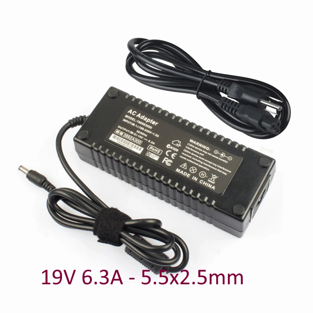 [MỚI 100%] Nguồn Adapter Cao Cấp 19V 6.32A (120W) Công Suất Thực – Nắn Dòng Chuẩn Cho Máy Tính , Camera, thiết bị số