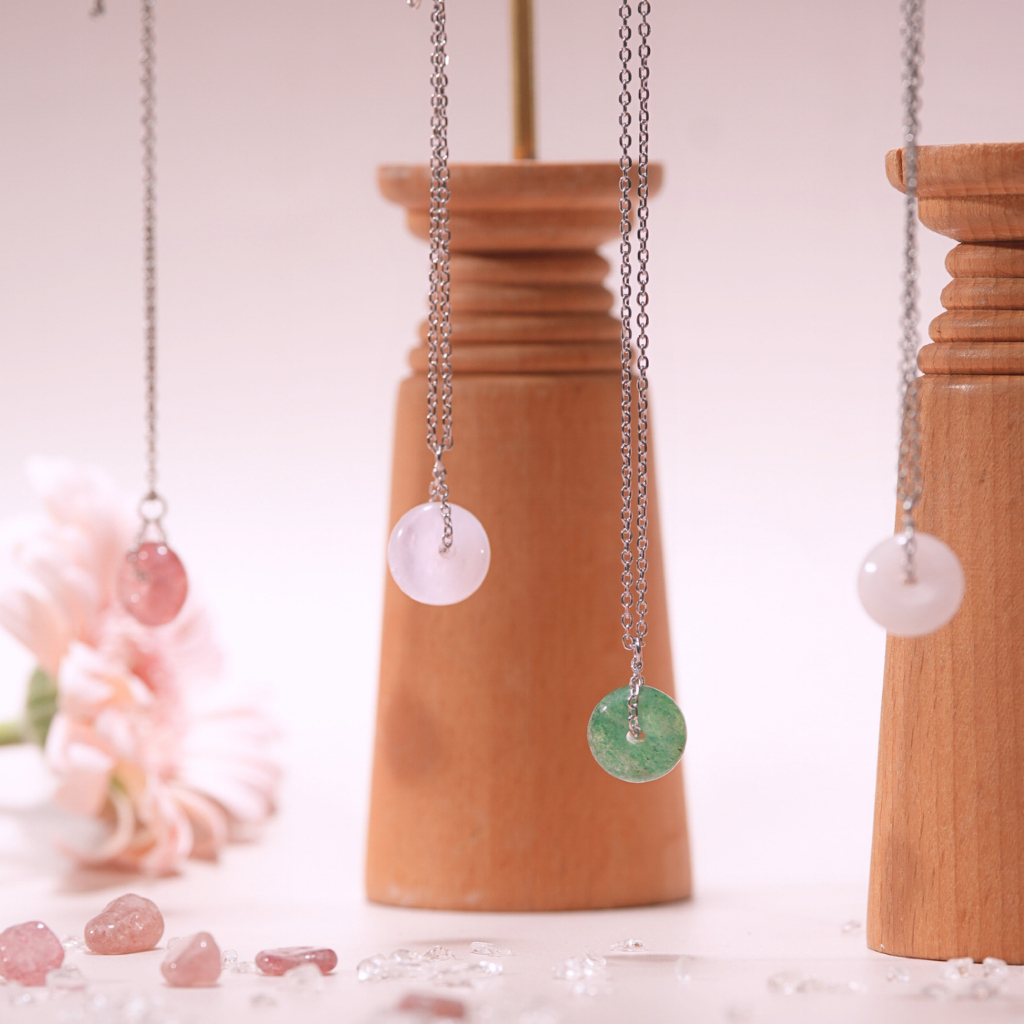 Dây Chuyền Thép Mặt Đá Đồng Điếu Peace Buckle Liugems - Vòng Cổ Nữ Bản Mảnh Thời Trang, Quà Tặng Ý Nghĩa DCT09