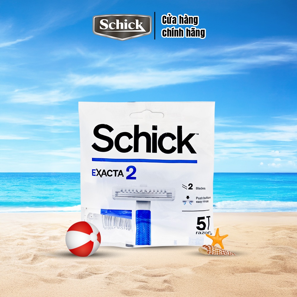 Dao Cạo Dùng 1 Lần Schick Exacta2 Blue 4 + 1S