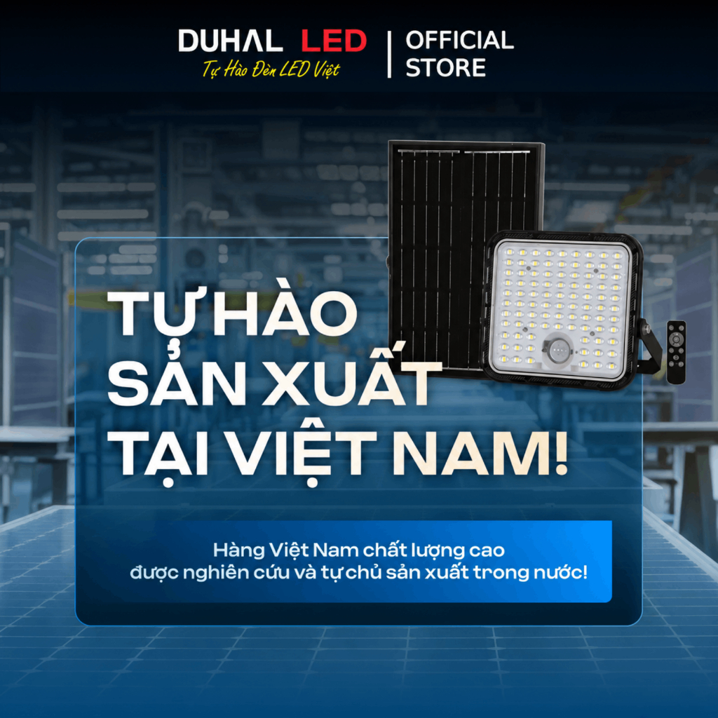 Đèn Năng Lượng Mặt Trời Duhal AJN1 Lắp Đặt Ngoài Trời, Sân Nhà, Trong nhà 50W 100W 150W 200W