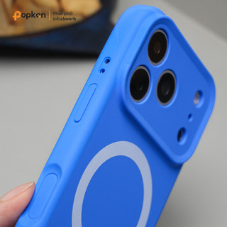 Ốp Lưng iPhone 17 Pro Max Popkon Silicone Lỏng Lót Nhung Bảo Vệ Camera
