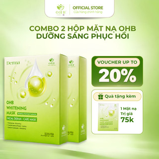 COMBO 2 HỘP MẶT NẠ OHB Dưỡng Ẩm, Dưỡng Sáng, Phục Hồi Da Xỉn Màu, Ngăn Ngừa Lão Hóa, Hộp 10 miếng