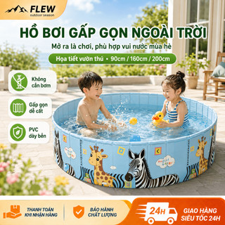 Bể bơi Gấp Gọn Cho Bé, Hồ Bơi Không Cần Bơm Gia Đình, 3 Lớp PVC Dày, Hồ Bơi Trẻ Em Ngoài Trời