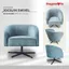 Ghế sofa xoay Jocelyn (Thegioisofa) ghế thư giãn cho phòng khách, phòng ngủ chất liệu nỉ nhung mềm