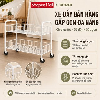 BMZAR Xe bán hàng Sắt đẹp Kệ gấp gọn durable Kệ đựng đồ đa năng giá tốt [Mẫu mới năm 2026]