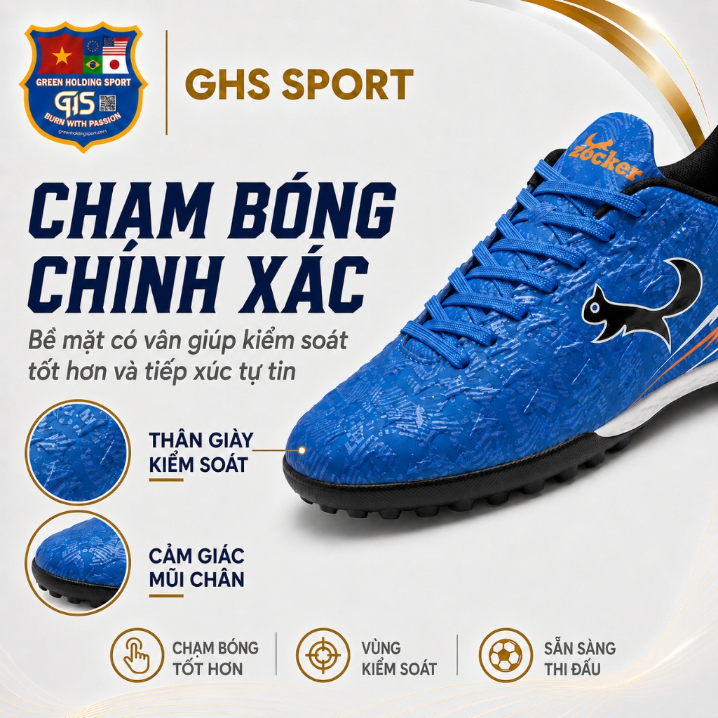 Giày Đá Bóng Zocker Winner Energy Gen 2 Đinh TF Sân Cỏ Nhân Tạo Da PU Mềm Êm Chống Chính Hãng | BigBuy360 - bigbuy360.vn
