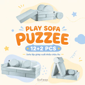 SOFEEE Play Sofa lắp ghép xếp hình Puzzee đa năng gấp gọn cho bé và gia đình xuất châu Âu