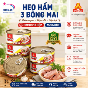 Vissan Combo 10 Hộp Heo Hầm 3 Bông Mai 150g Chính Hãng Date 2029