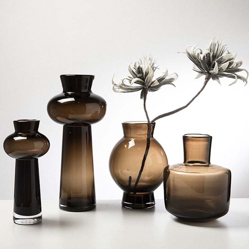 Bình Hoa Thủy Tinh Decor Phối Màu Lạ Mắt - Trang Trí Bàn Kệ Sang Trọng.