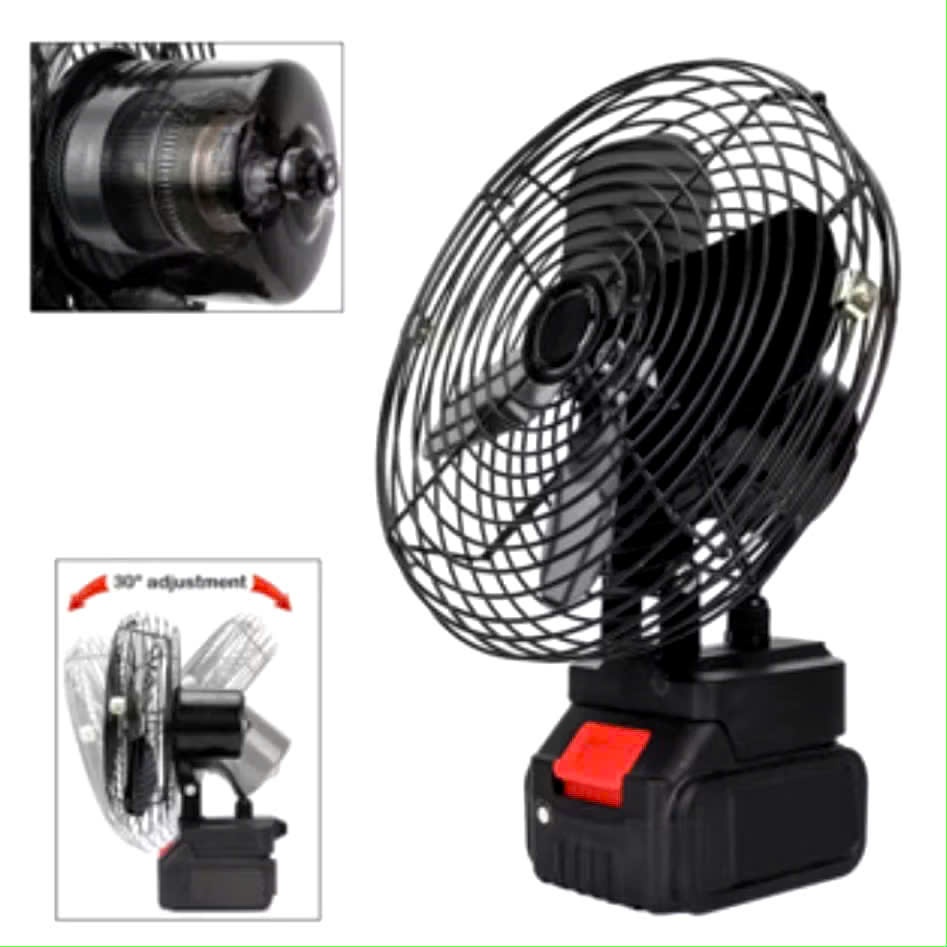 Quạt Tích Điện Makita 10-20-30Cell, Thời Gian Sử Dụng 4-10h, 2 Chế Độ Gió Mạnh, Siêu Mát