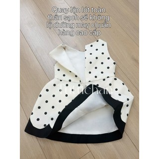 [ Tutuchan - Coco Dres ] Đầm thiết kế mẹ và bé chấm bi phối ren - TV019