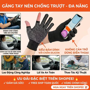 Set 10, 20 Đôi Găng Tay Hở 2 Ngón Phủ Hạt Nhựa Chống Trượt - Găng Tay Lái Xe Shipper, Chống Nắng, Cảm Ứng Điện Thoại, C