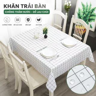 ZiinlLife Khăn Trải Bàn Bàn Ăn Hình Chữ Nhật, Phong Cách Cổ Điển, Chống Thấm, Chống Trơn, Bền Màu, Trang Trí Nhà Cửa