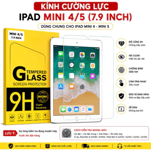 Kính cường lực iPad Mini 4/5 7.9 inch 9H chống trầy chống vân tay HD