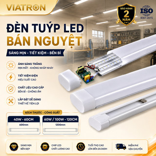 Đèn Tuýp Bán Nguyệt | Công Suất 60W 100W 120cm Đèn Điện Nhà Dân | Bảo Hành Hai Năm VSUN LED VIATRON