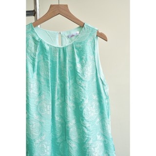 Đầm Maxi LAMER FASHION Đi Biển Dáng Dài Cổ Tròn Họa Tiết Chìm ( Thắt Lưng Bán Rời) Mchic O63M26H026