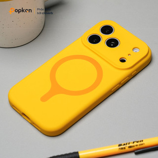 Ốp Lưng iPhone 17 Pro Max Popkon Silicone Lỏng Lót Nhung Bảo Vệ Camera