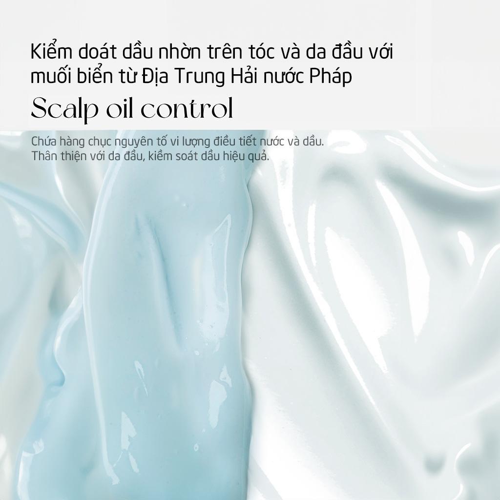 Dầu Gội Xả Axit Hyaluronic & Muối Biển - Hỗ Trợ Kiềm Dầu, Dưỡng Ẩm & Làm Phồng Tóc (480ml - 600ml)