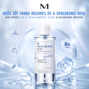 MELOMELI Nước Tẩy Trang B5 Hyaluronic Acid 500ml – Làm Sạch Dịu Nhẹ & Cấp Ẩm Cho Da Nhạy Cảm