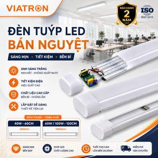 Đèn Tuýp LED Bán Nguyệt 60cm-120 cm Công Suất 60W-100W Chip Led Cao Cấp BH 2 năm