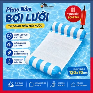 Nệm Nổi Biển Bể Bơi Kèm Bơm Hơi, Thiết Kế Lưới Thoáng Mát Nhỏ Gọn Mang Đi Du Lịch