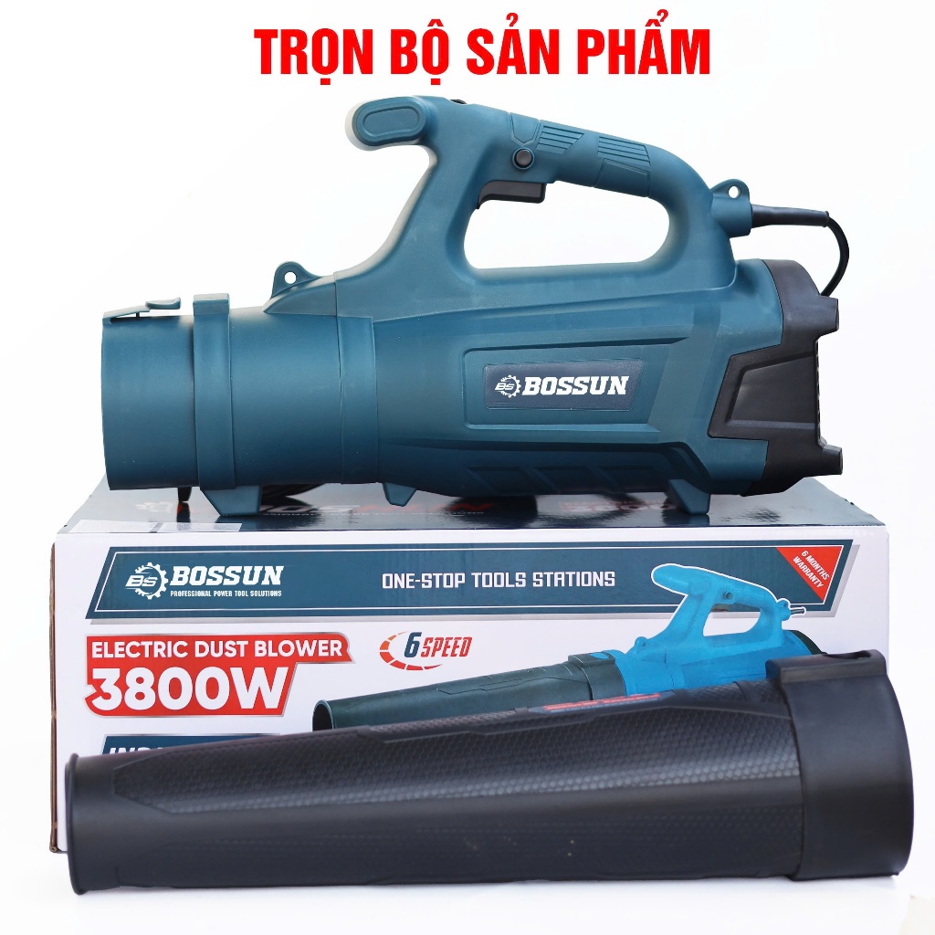 [CHÍNH HÃNG] Máy thổi lá điện BOSSUN BS-TL3800W, Công Suất 3800W, Dây điện dài 8m, 6 Tốc độ Mạnh Mẽ | BigBuy360 - bigbuy360.vn
