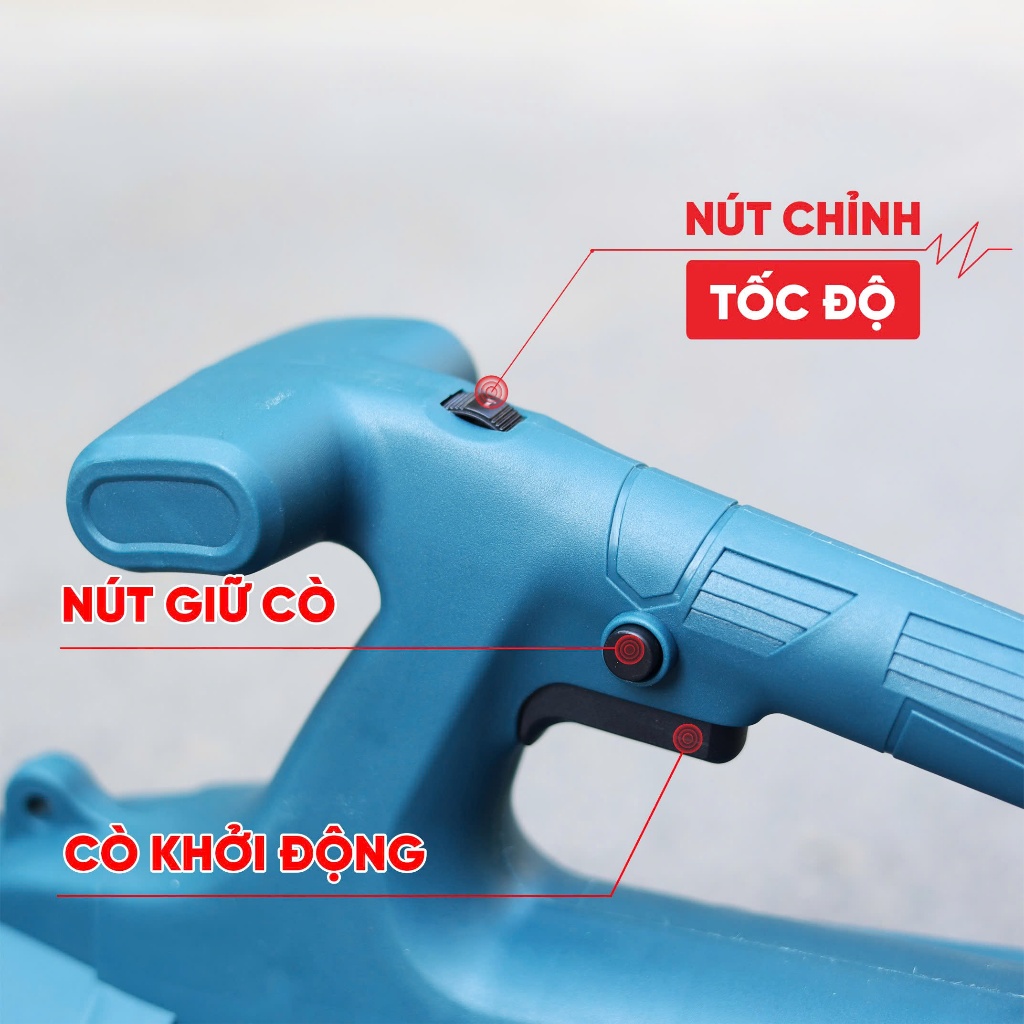 [Tặng Kèm Chổi Than] Máy Thổi Lá Điện Bossun BS-TL3800W Công Suất 3800W 6 Cấp Tốc Độ, BH 6 Tháng