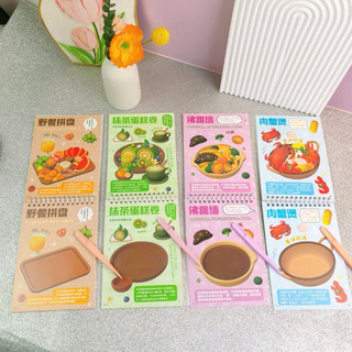 Sổ Nhãn Dán Sticker [20cm] Nhiều chủ đề 3D FOOD, HOTPOT DIY [Tặng 1 Sổ mini+Nhíp] Chơi Là Ghiền
