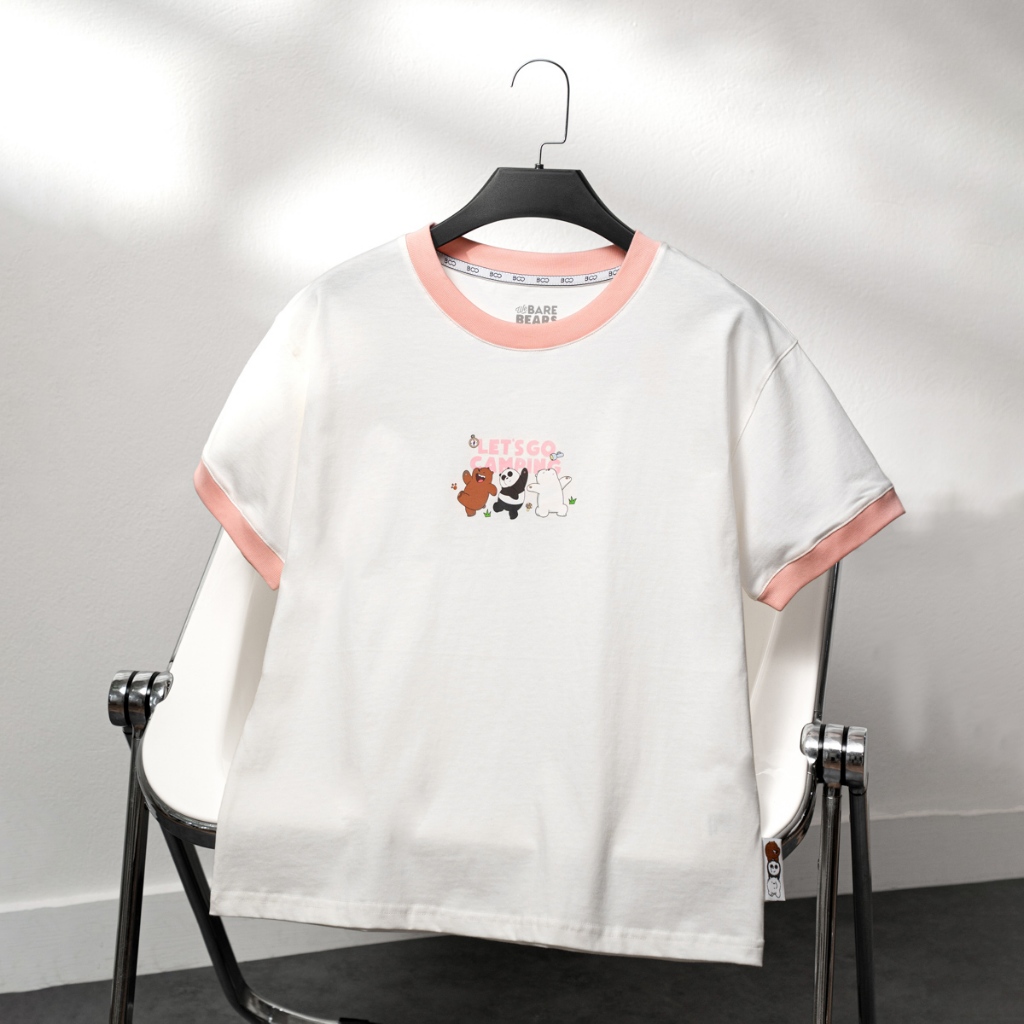 [BST We Bare Bears] Áo Thun BOO Unisex Form Overfit In Tràn Hình Gấu Ngộ Nghĩnh Đáng Yêu Phối Màu Áo Tay