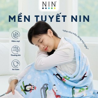 Mền tuyết Họa Tiết NIN House Siêu Mềm Mịn | Nhiều Kích Thước | Thích Hợp Cho Bé Mang Đi Học, Đi Làm