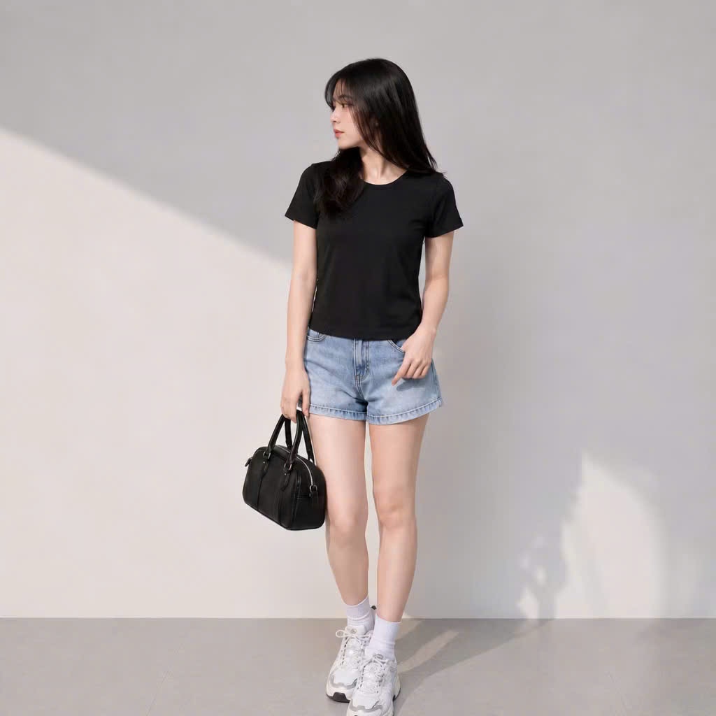Áo thun nữ form vừa, áo thun babytee trơn chất vải cotton 2 chiều 250gsm cao cấp, thoáng mát 100% cotton - Mt classic