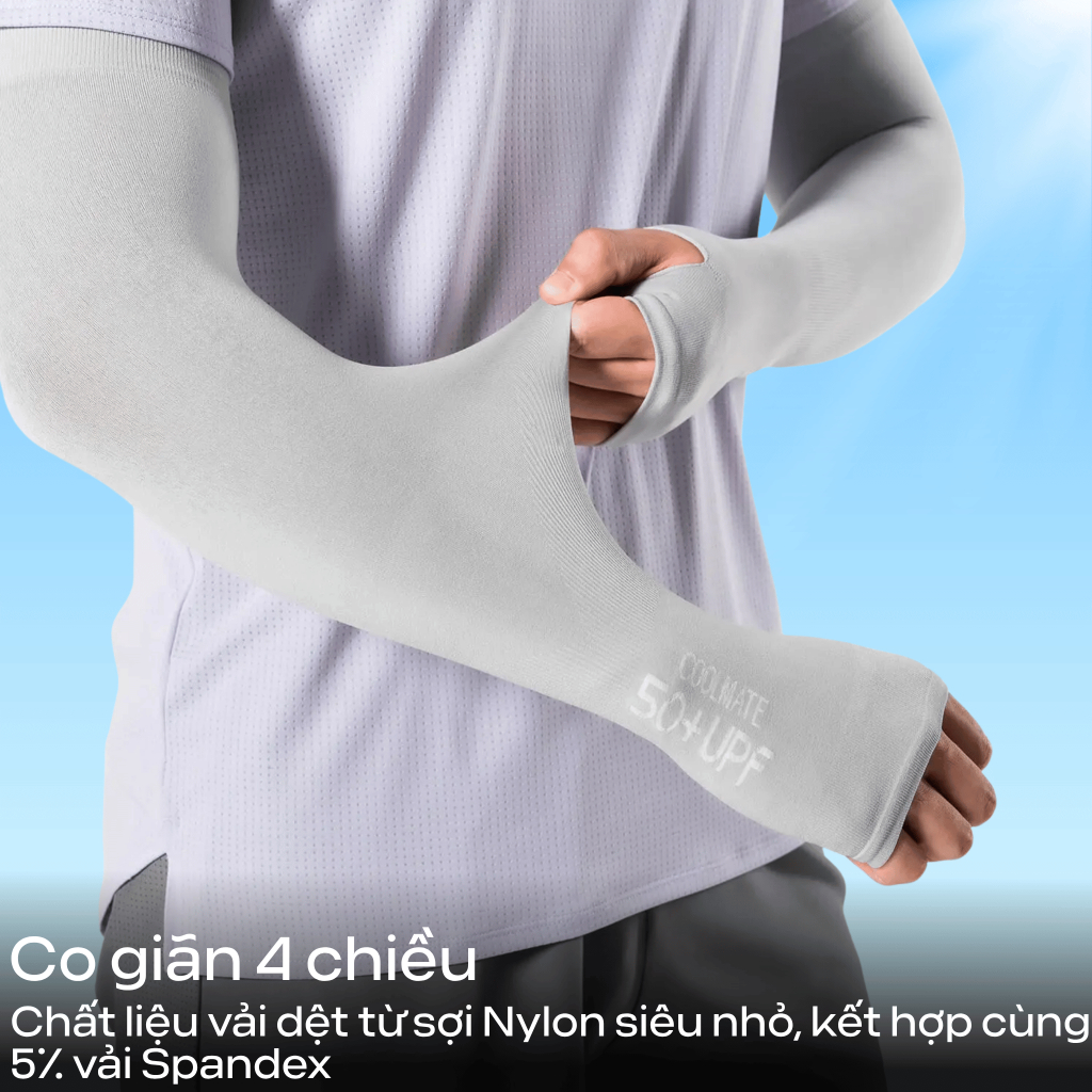 [MUA 2 GIẢM 5%]Găng tay đa năng chống UV, găng tay thể thao co giãn, thấm hút mồ hôi tốt Coolmate