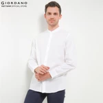 GIORDANO Áo Sơ Mi Nam Cổ Trụ Linen Shirt 01045203 — ảnh 1