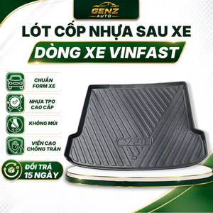 Lót cốp xe VF3, VF5/Herio green, VF6, VF7, VF8, VF9, Limo Green/MPV7, Vfe34 chất liệu nhựa dẻo TPO không mùi chống nước