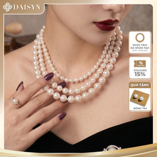 [N642] Choker Dây Chuyền Áo Dài, Dây Chuyền Áo Tấc, Vòng Cổ Áo Cưới 3 Sợi Ngọc Trai Nhân Tạo - DAISYN