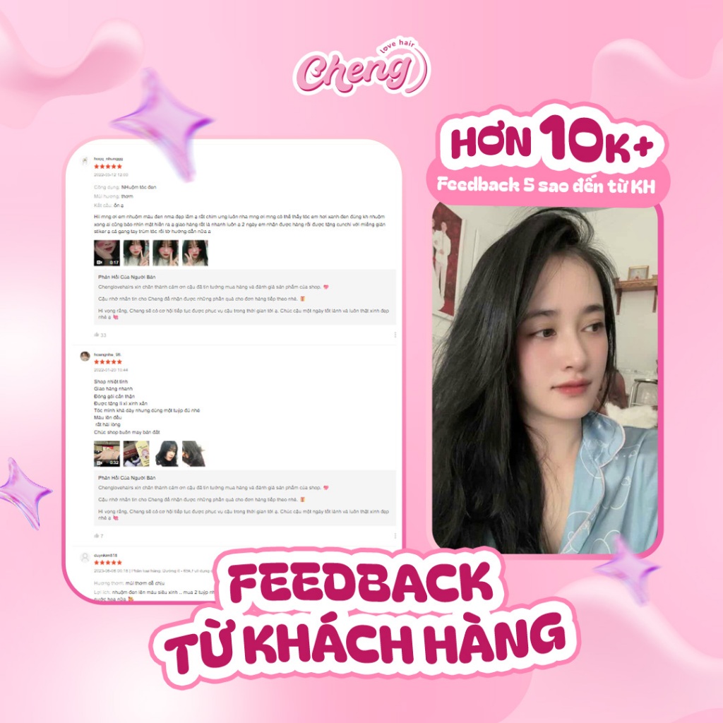[S.VIP] Thuốc Nhuộm Tóc Màu ĐEN TUYỀN Không Tẩy Tóc | Chenglovehair, Chenglovehairs