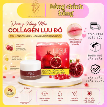 Ủ dưỡng môi LIPSHE Beauty lựu đỏ làm hồng mềm mịn môi, giúp môi hồng hào