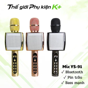 Micro karaoke bluetooth KACOCON YS-91 âm thanh cực chuẩn bass siêu hay đời mới 2026