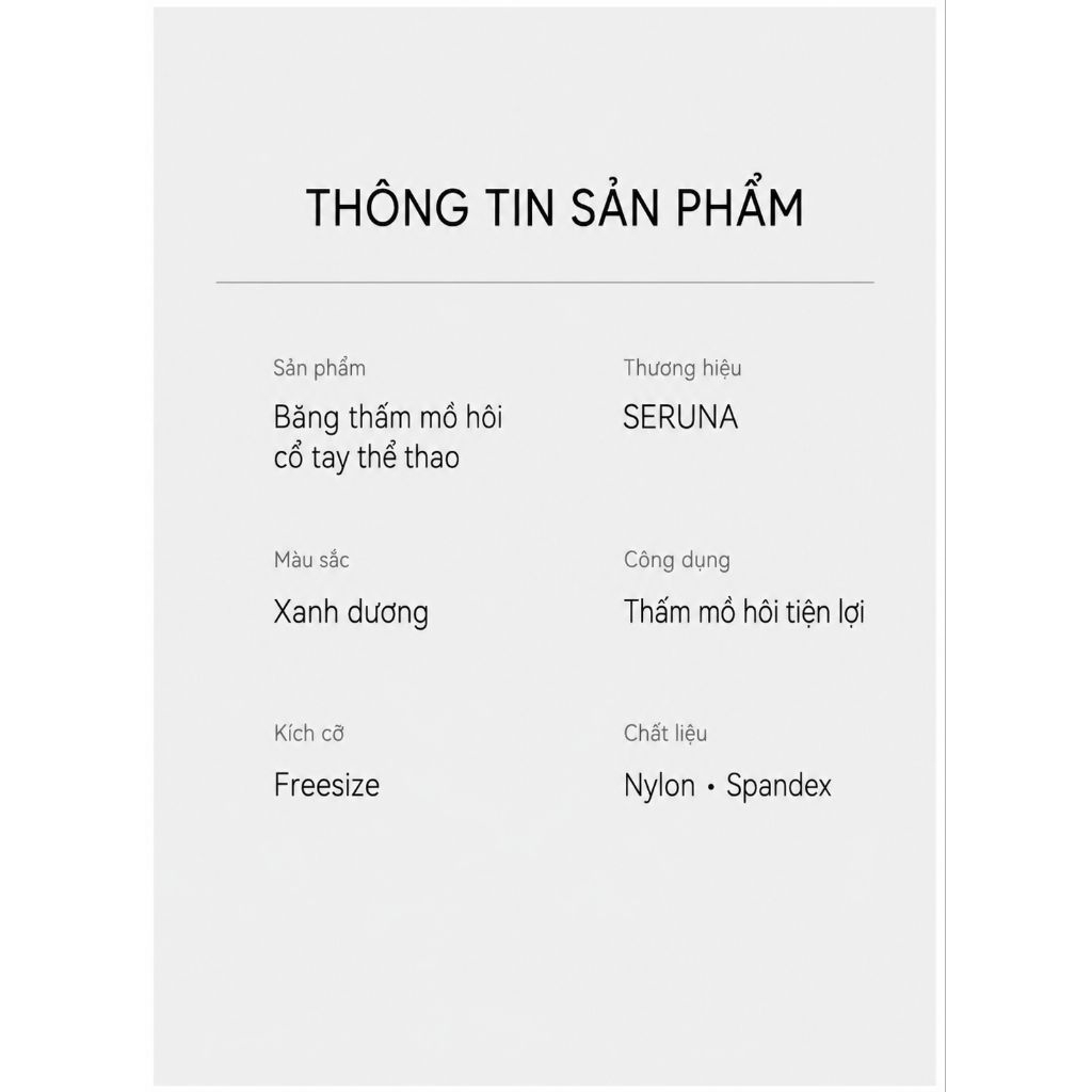 SERUNA Băng Thấm Mồ Hôi Cổ Tay Thể Thao Co Giãn - Làm Mát, Thoáng Khí, Thấm Hút tốt Chơi Cầu Lông, Pickleball Tennis Gym