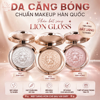 Phấn Bắt Sáng Lion Gloss Highlighter Nhũ Mịn Ánh Bạc Ánh Vàng Ánh Hồng Dễ Tán Hiệu Ứng Glow Tự Nhiên Lâu Trôi
