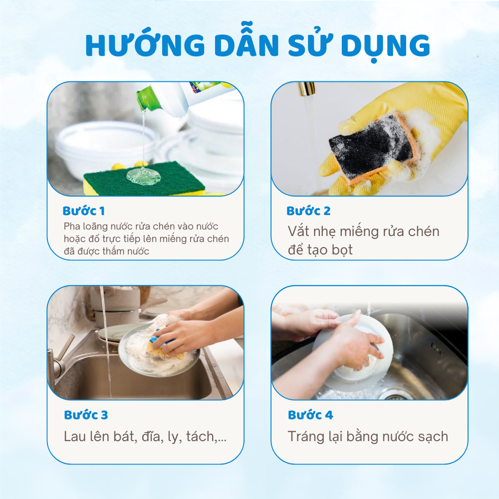 Nước Rửa Chén Bát BEZEN 800g Nano Bạc & Enzyme Lành Tính - Sạch Dầu Mỡ, Khử Mùi Tanh