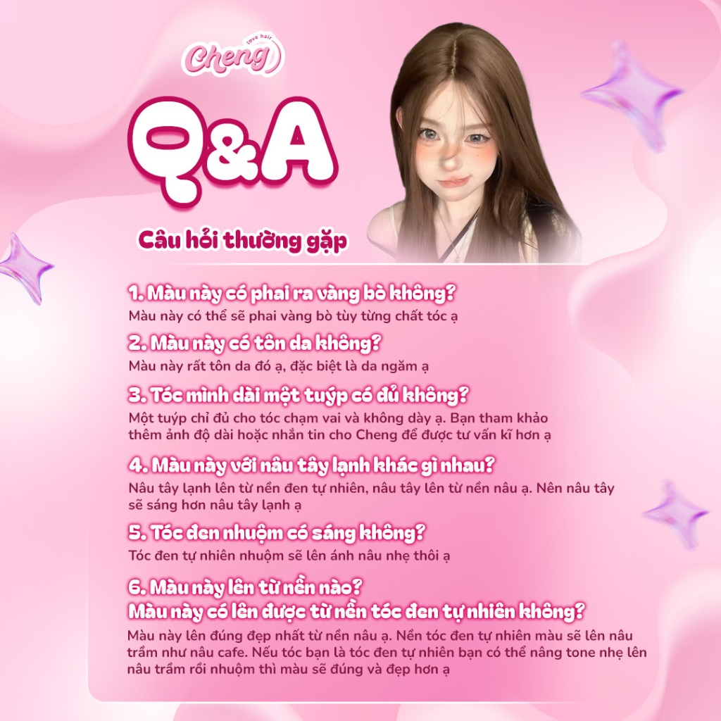 [S.VIP] Thuốc Nhuộm Tóc Màu NÂU TÂY Không Cần Tẩy | Chenglovehair, Chenglovehairs