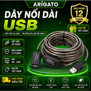 Cáp Nối Dài USB 2.0 Có Chip Thiết Đại Tín Hiệu 20M 25M 30M Tốc Độ Cao Sử Dụng Camera Máy In,Webcam