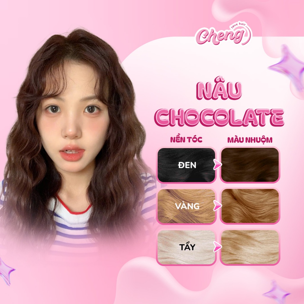 [S.VIP] Thuốc Nhuộm Tóc Màu NÂU SOCOLA - NÂU CHOCOLATE Không Tẩy | Chenglovehair, Chenglovehairs