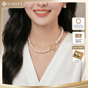 Dây Chuyền Ngọc Trai, Vòng Cổ Ngọc Trai Nhân Tạo Dây Khoá OT Sang Trọng - DAISYN