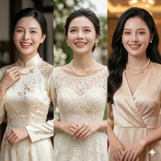 [N704] Dây Chuyền Ngọc Trai, Vòng Cổ Ngọc Trai Nhân Tạo Dây Khoá OT Sang Trọng - DAISYN