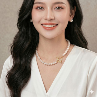 [N704] Dây Chuyền Ngọc Trai, Vòng Cổ Ngọc Trai Nhân Tạo Dây Khoá OT Sang Trọng - DAISYN